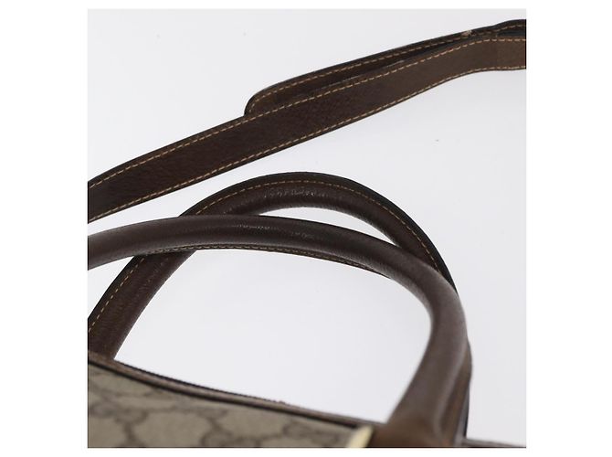 Gucci Borsa GG Supreme Web Sherry Line PVC 2way Beige Oro 41 02 039 Auth ep11903 D'oro - vista 8