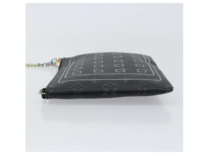 CUSTODIA PER IPHONE LOUIS VUITTON Monogram Eclipse Fragment M64433 LV Auth 152417 Monogramma - vista 4