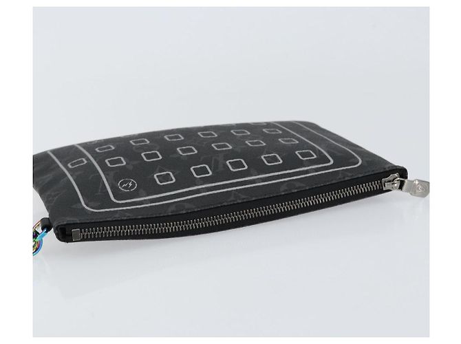 CUSTODIA PER IPHONE LOUIS VUITTON Monogram Eclipse Fragment M64433 LV Auth 152417 Monogramma - vista 5