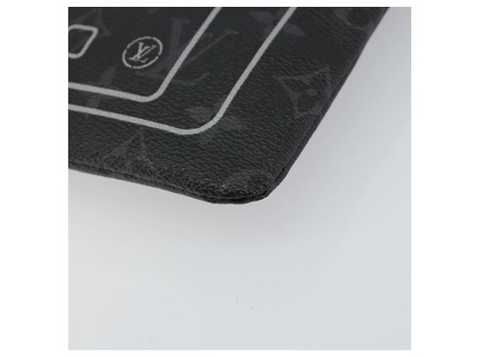 CUSTODIA PER IPHONE LOUIS VUITTON Monogram Eclipse Fragment M64433 LV Auth 152417 Monogramma - vista 7
