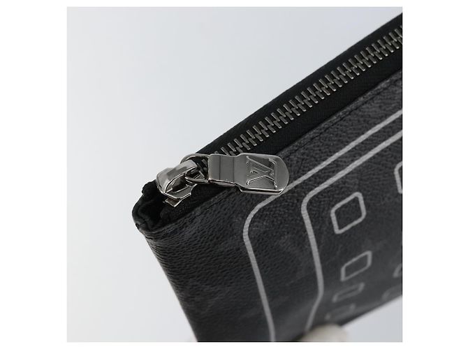 CUSTODIA PER IPHONE LOUIS VUITTON Monogram Eclipse Fragment M64433 LV Auth 152417 Monogramma - vista 9