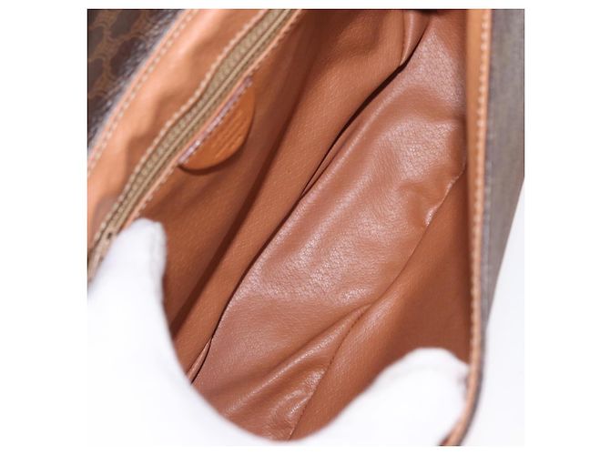 Céline Borsa a Spalla in Tela Macadam CELINE in Pelle PVC Marrone Oro Auth ep11909 D'oro - vista 10