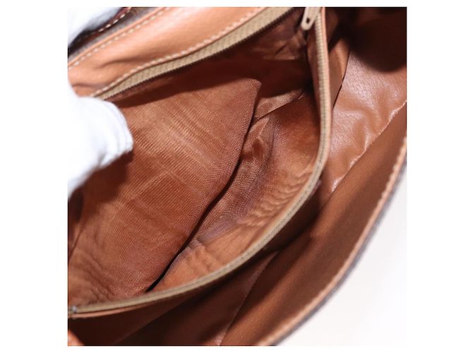 Céline Borsa a Spalla in Tela Macadam CELINE in Pelle PVC Marrone Oro Auth ep11909 D'oro - vista 11