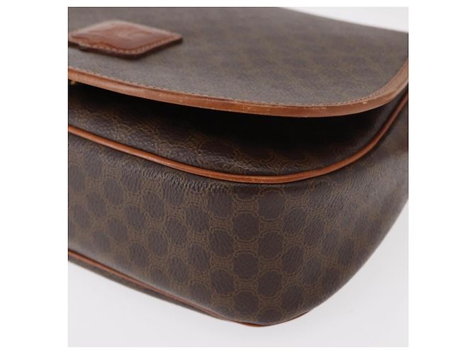 Céline Borsa a Spalla in Tela Macadam CELINE in Pelle PVC Marrone Oro Auth ep11909 D'oro - vista 14