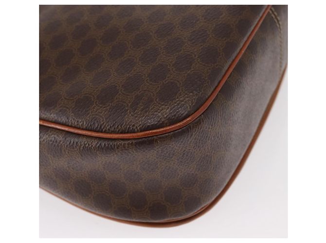 Céline Borsa a Spalla in Tela Macadam CELINE in Pelle PVC Marrone Oro Auth ep11909 D'oro - vista 15
