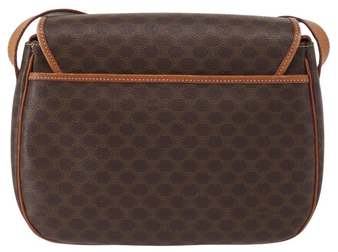Céline Borsa a Spalla in Tela Macadam CELINE in Pelle PVC Marrone Oro Auth ep11909 D'oro - vista 2