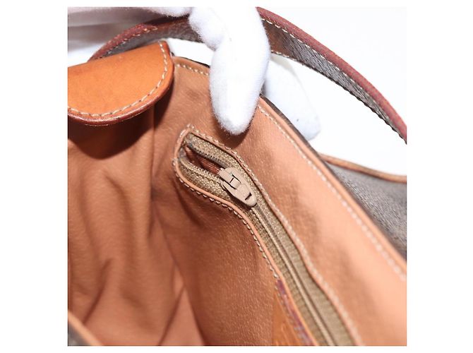 Céline Borsa a Spalla in Tela Macadam CELINE in Pelle PVC Marrone Oro Auth ep11909 D'oro - vista 21