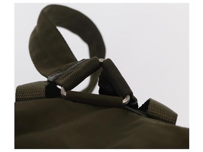 PRADA Backpack Nylon Khaki Silver Auth 152582 Silvery - view 14
