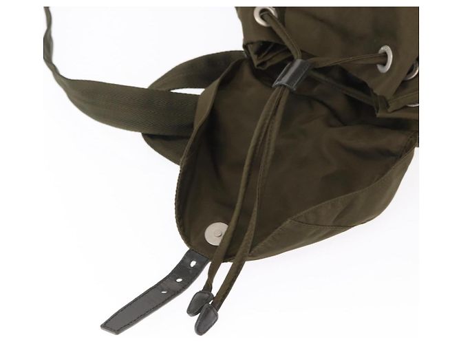 PRADA Backpack Nylon Khaki Silver Auth 152582 Silvery - view 22