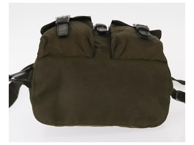 PRADA Backpack Nylon Khaki Silver Auth 152582 Silvery - view 5