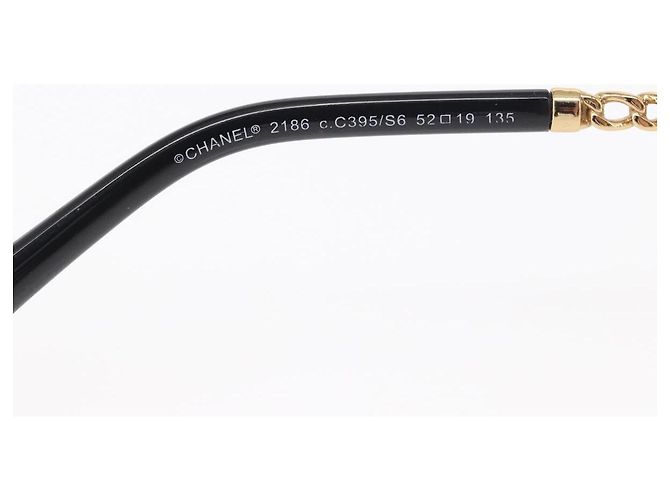 Monturas de gafas de sol CHANEL de metal dorado CC Auth 153002 - vista 12