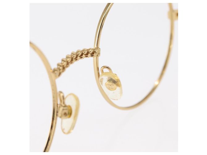 Monturas de gafas de sol CHANEL de metal dorado CC Auth 153002 - vista 7