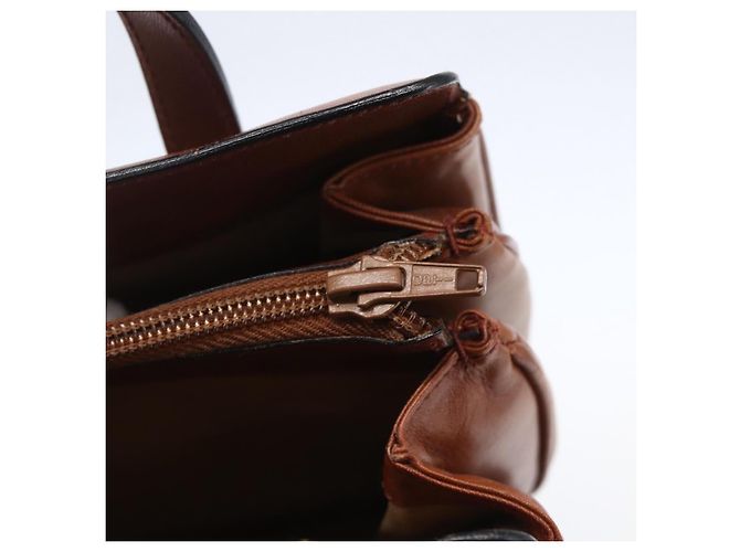 Céline Borsa a mano CELINE in pelle nera e oro Auth 152849 Nero D'oro - vista 10
