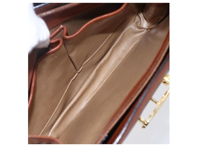 Céline Borsa a mano CELINE in pelle nera e oro Auth 152849 Nero D'oro - vista 11