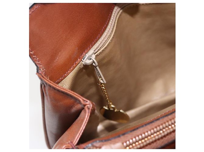Céline Borsa a mano CELINE in pelle nera e oro Auth 152849 Nero D'oro - vista 17