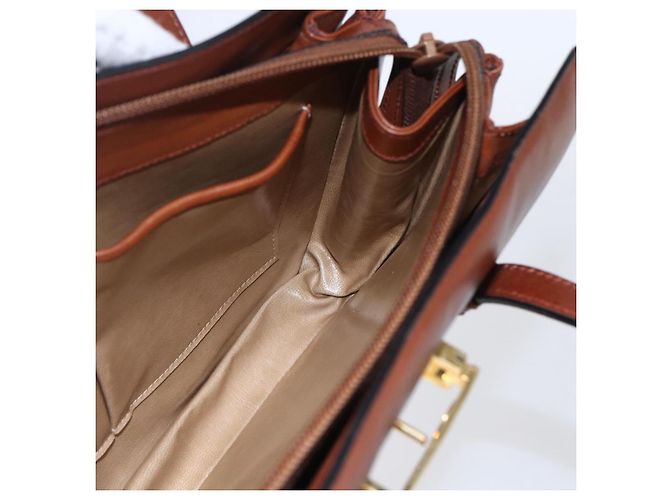Céline Borsa a mano CELINE in pelle nera e oro Auth 152849 Nero D'oro - vista 18