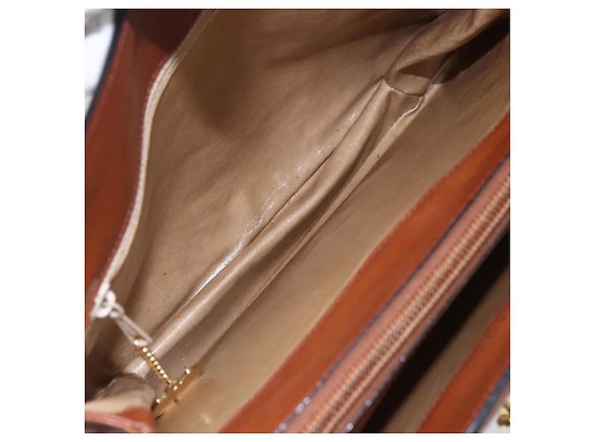 Céline Borsa a mano CELINE in pelle nera e oro Auth 152849 Nero D'oro - vista 21