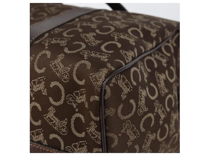 Céline Borsa Boston Celine C Sulky in tela marrone Auth 152078 - vista 15