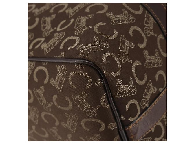 Céline Borsa Boston Celine C Sulky in tela marrone Auth 152078 - vista 16