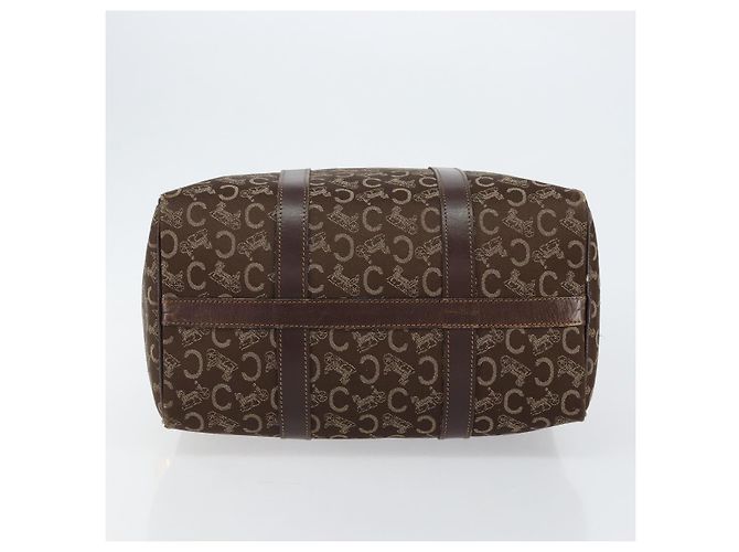 Céline Borsa Boston Celine C Sulky in tela marrone Auth 152078 - vista 5