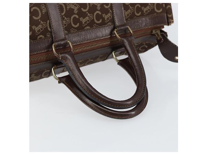 Céline Borsa Boston Celine C Sulky in tela marrone Auth 152078 - vista 7