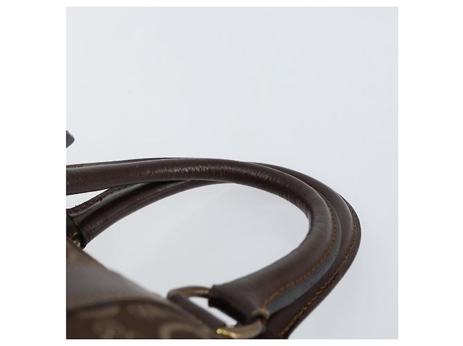 Céline Borsa Boston Celine C Sulky in tela marrone Auth 152078 - vista 8