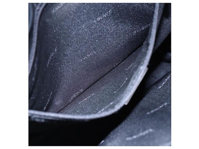 LOEWE Anagram Tote Bag aus PVC Leder Schwarz Silber Auth ep11707 - Ansicht 11