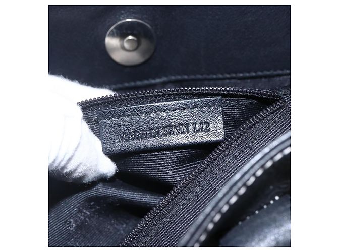 LOEWE Anagram Tote Bag aus PVC Leder Schwarz Silber Auth ep11707 - Ansicht 12