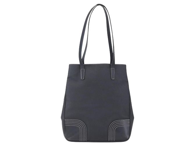 LOEWE Anagram Tote Bag aus PVC Leder Schwarz Silber Auth ep11707 - Ansicht 13