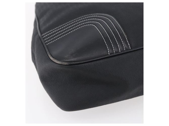 LOEWE Anagram Tote Bag aus PVC Leder Schwarz Silber Auth ep11707 - Ansicht 14