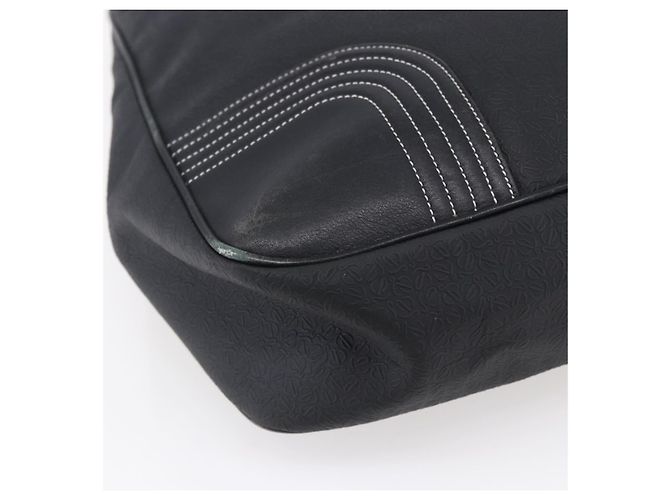 LOEWE Anagram Tote Bag aus PVC Leder Schwarz Silber Auth ep11707 - Ansicht 16