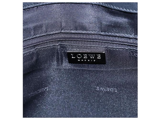 LOEWE Anagram Tote Bag aus PVC Leder Schwarz Silber Auth ep11707 - Ansicht 17