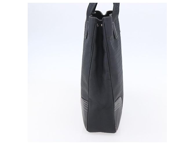 LOEWE Anagram Tote Bag aus PVC Leder Schwarz Silber Auth ep11707 - Ansicht 3