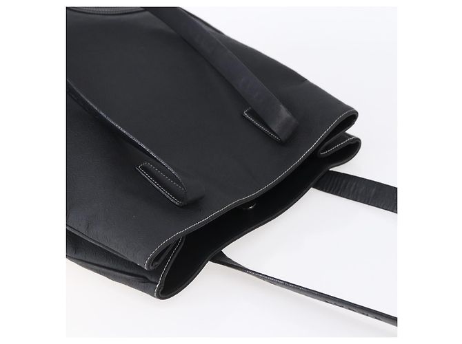 LOEWE Anagram Tote Bag aus PVC Leder Schwarz Silber Auth ep11707 - Ansicht 6