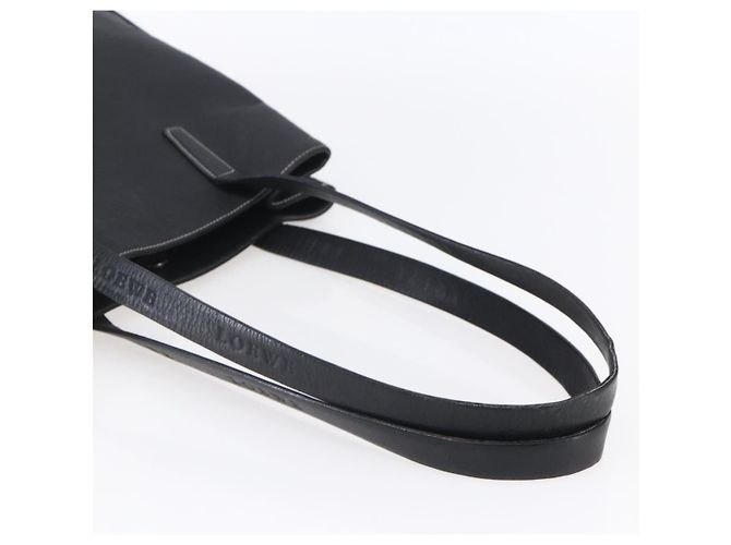 LOEWE Anagram Tote Bag aus PVC Leder Schwarz Silber Auth ep11707 - Ansicht 7