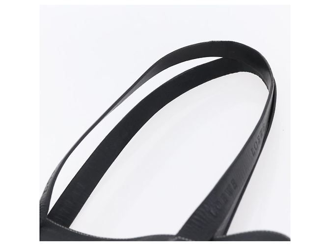LOEWE Anagram Tote Bag aus PVC Leder Schwarz Silber Auth ep11707 - Ansicht 8