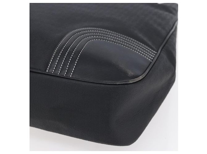 LOEWE Anagram Tote Bag aus PVC Leder Schwarz Silber Auth ep11707 - Ansicht 9