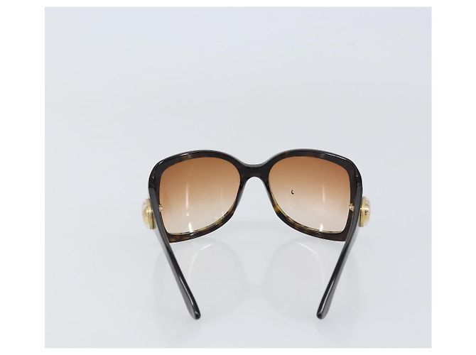 Gafas de sol GUCCI Interlocking G de plástico marrón oscuro Auth am9542 - vista 3
