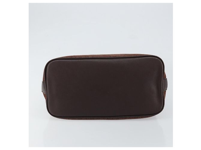 Bulgari Borsa a Spalla BVLGARI Logo Mania Canvas Marrone Oro Auth bs30838 D'oro - vista 5
