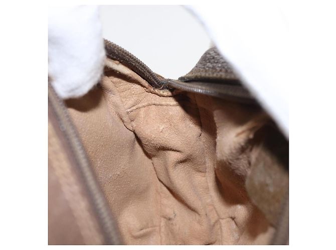 Sac Sherry Line GG Supreme Web de GUCCI en PVC beige et or 89 02 066 Auth 152906 Doré - vue 19