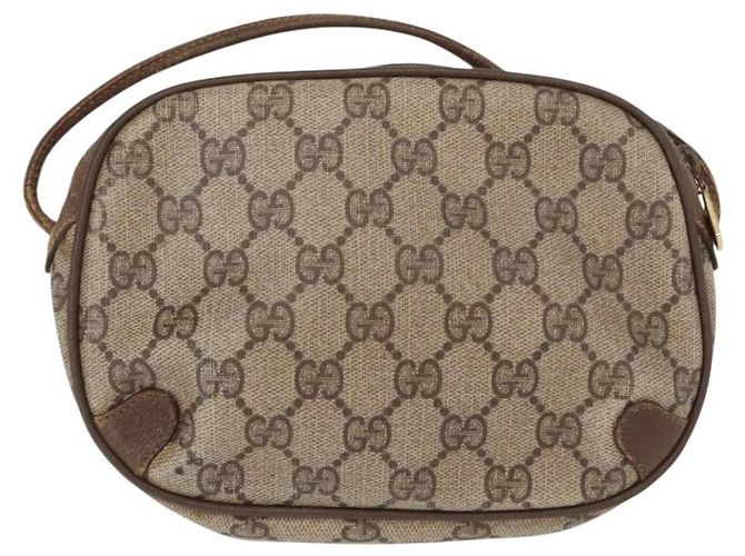 Sac Sherry Line GG Supreme Web de GUCCI en PVC beige et or 89 02 066 Auth 152906 Doré - vue 2