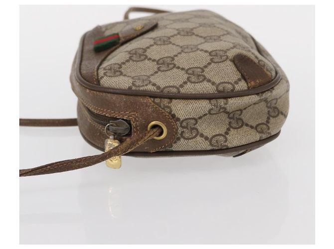Sac Sherry Line GG Supreme Web de GUCCI en PVC beige et or 89 02 066 Auth 152906 Doré - vue 4