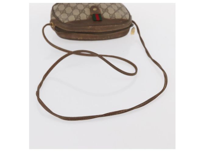 Sac Sherry Line GG Supreme Web de GUCCI en PVC beige et or 89 02 066 Auth 152906 Doré - vue 7