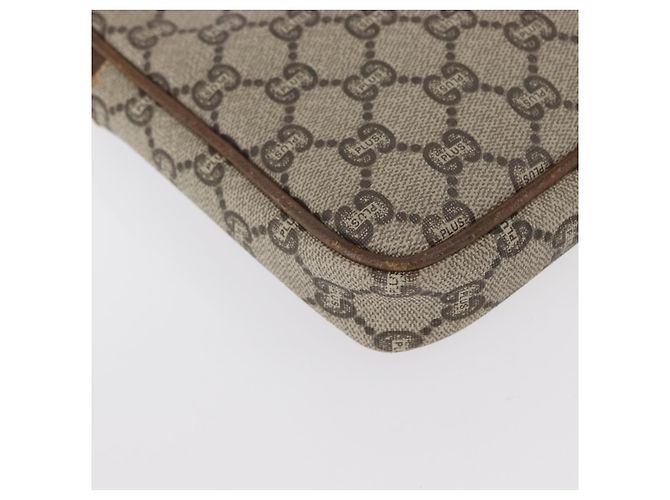 GUCCI GG Plus Supreme Clutch Bag PVC Beige Oro Auth bs31132 D'oro - vista 15
