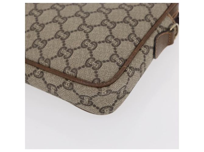 GUCCI GG Plus Supreme Clutch Bag PVC Beige Oro Auth bs31132 D'oro - vista 16