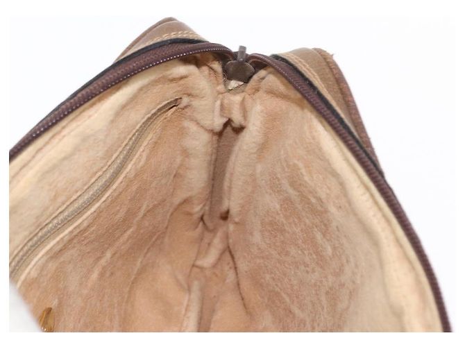 GUCCI GG Plus Supreme Clutch Bag PVC Beige Oro Auth bs31132 D'oro - vista 20