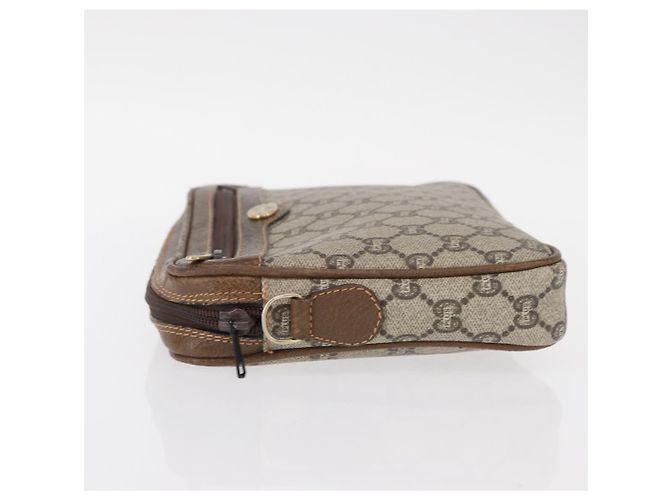 GUCCI GG Plus Supreme Clutch Bag PVC Beige Oro Auth bs31132 D'oro - vista 4