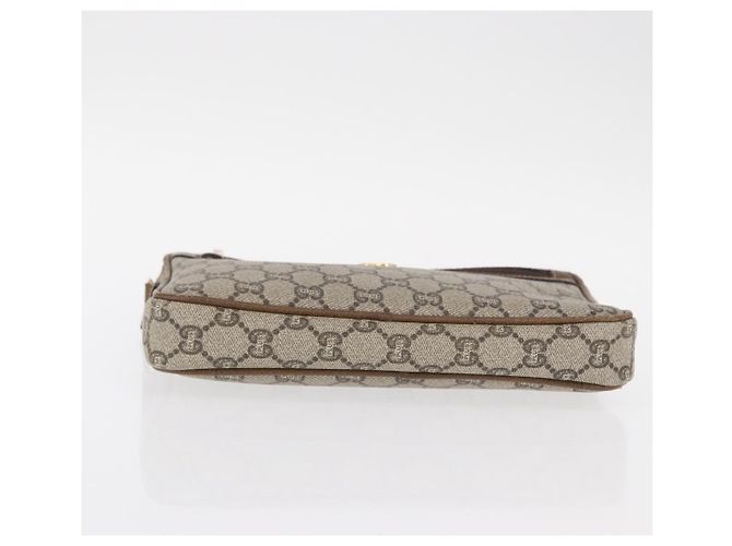 GUCCI GG Plus Supreme Clutch Bag PVC Beige Oro Auth bs31132 D'oro - vista 6