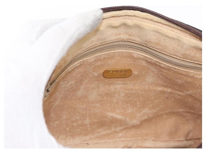 GUCCI GG Plus Supreme Clutch Bag PVC Beige Oro Auth bs31132 D'oro - vista 9