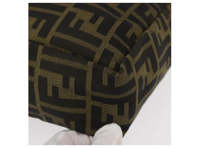 FENDI Zucca Canvas Handtasche Schwarz Braun Silber Authentisch 152992 - Ansicht 10
